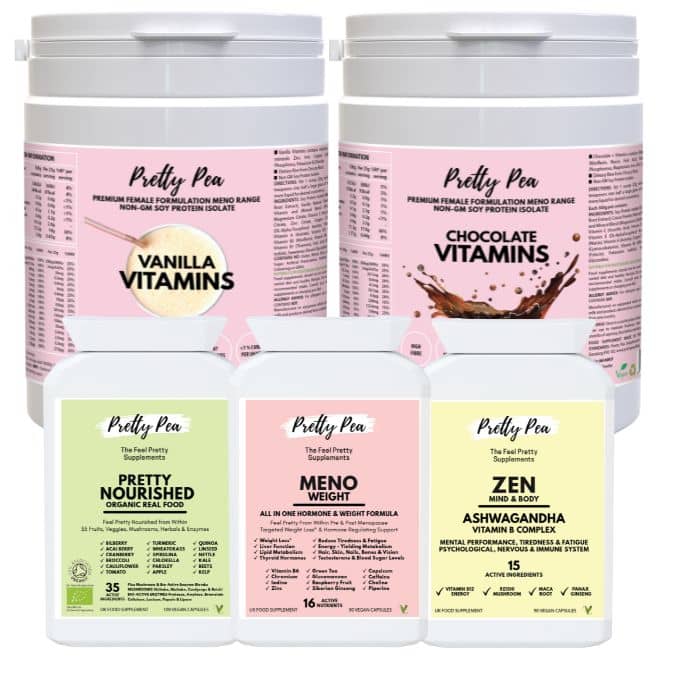 soy protein powders, ashwagandha, menopause supplements