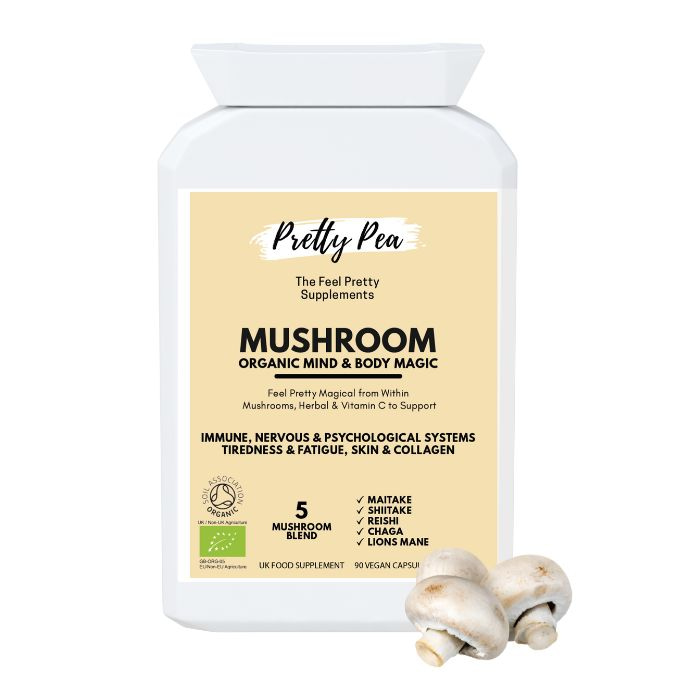 mushroom supplements, lions mane, reishi, chaga